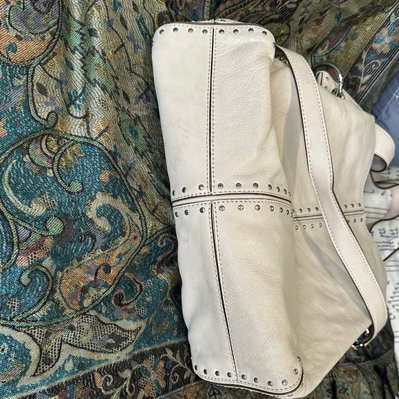 Michael Kors Cream Shoulder Bag with Silver Accents - Picture 7 of 7